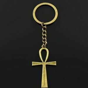 Bronze Ankh keychain ancient symbolic keyring charm